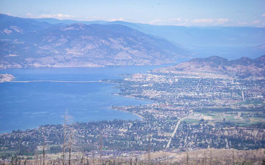 View of Kelowna from the Kettle Valley Railway