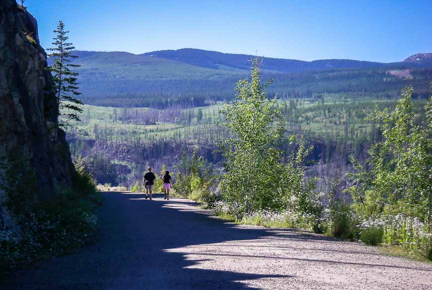 If you're not into cycling you can walk a section of Myra Canyon