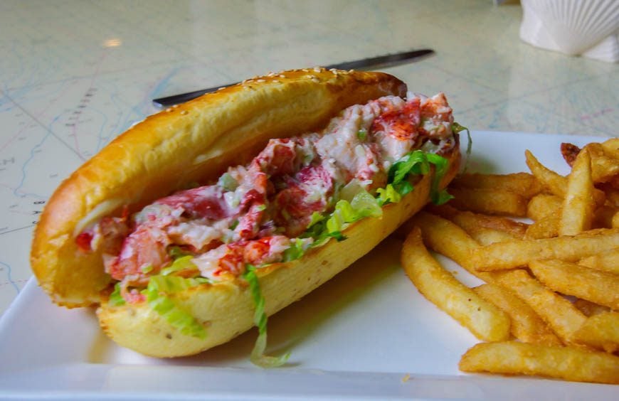 Lobster roll from The Rope Loft in Chester