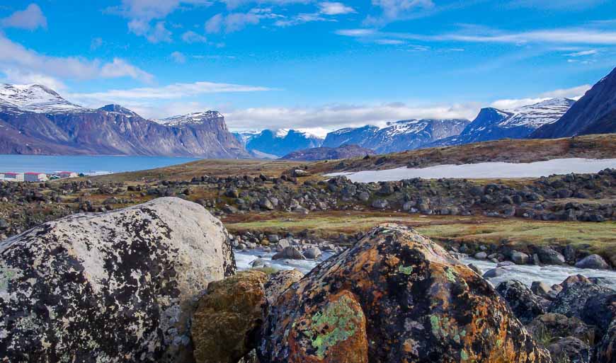 A gorgeous view from our campsite in Pangnirtung