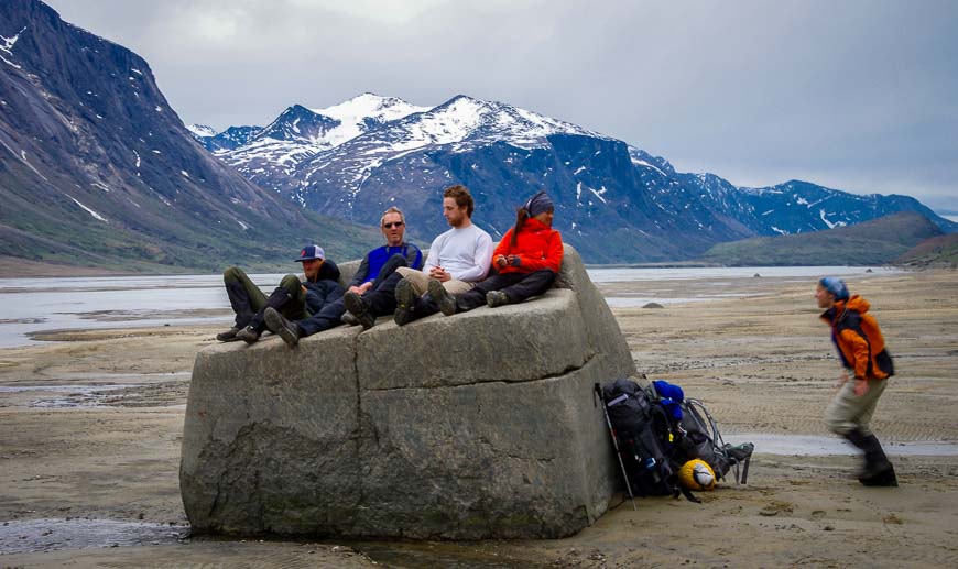 Baffin Island backpacking and one of the last rest stops