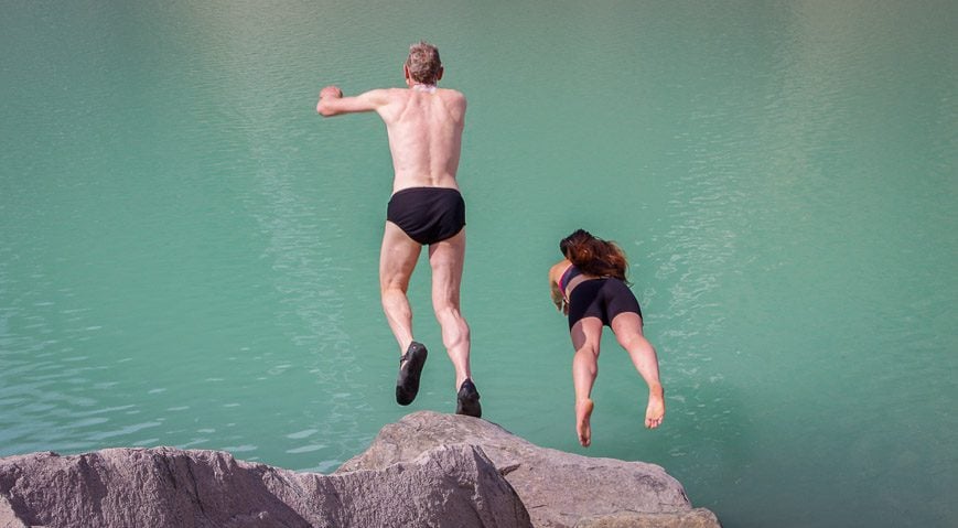 Would you jump into a lake with a temperature just above freezing?