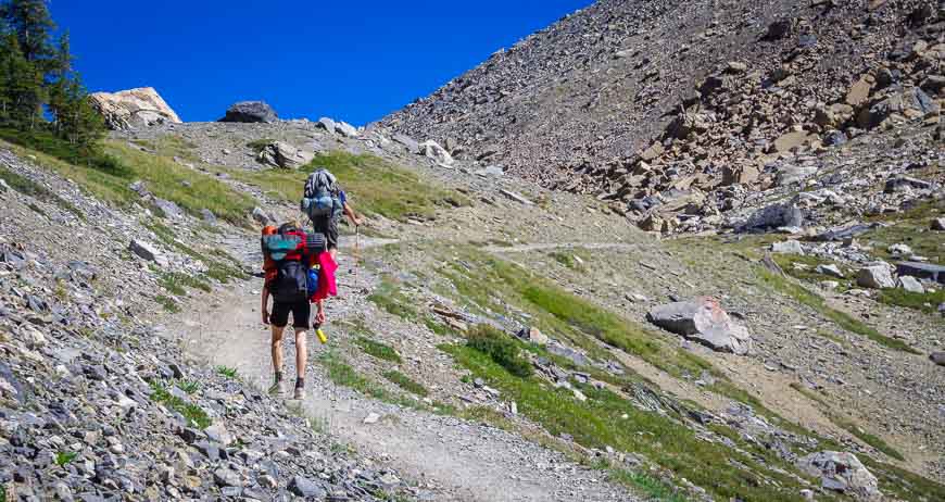 Almost at the top of Boulder Pass