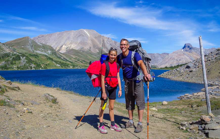 The top of Boulder Pass with Ptarmigan Lake in the background