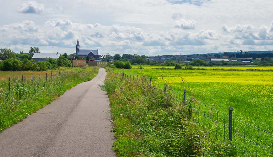 There always seems to be a church steeple in the distance