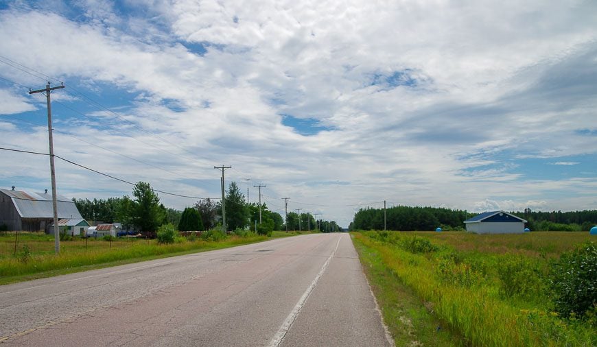 Very quiet roads cycling the Blueberry Route