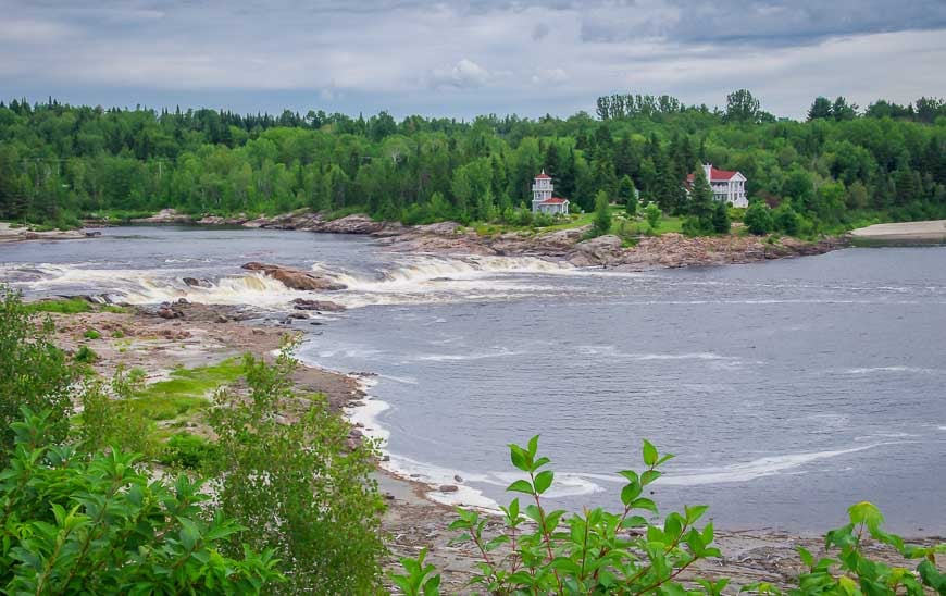 The rapids in the town of Dolbeau-Mistassini