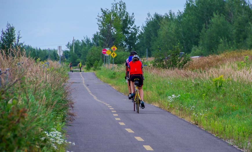 Some sections have loads of bikers; on others you can cycle for an hour or two without seeing a soul