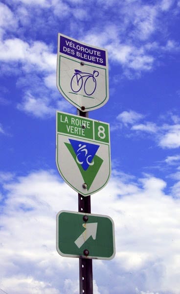 "Look for these Blueberry Route signs to keep you on the route"
