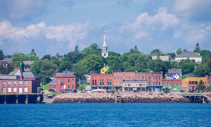The view of Eastport, Maine from the Deer Island - Campobello Island Ferry