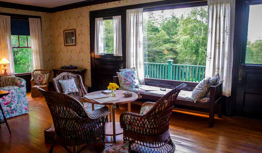 The living area in the Roosevelt cottage