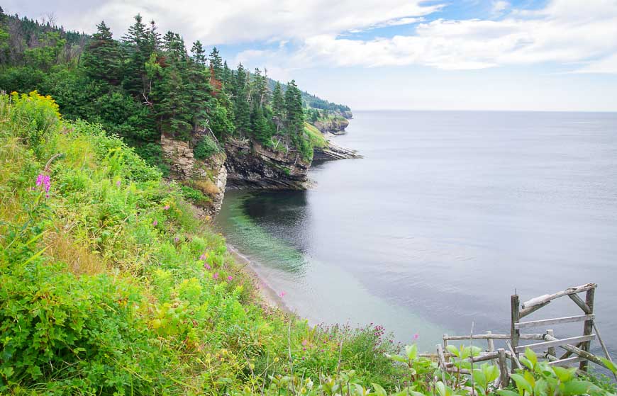 Lovely coves along the hike in Forillon National Park