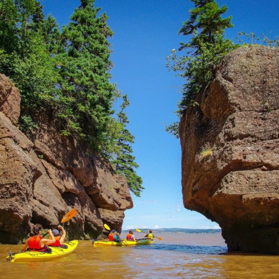 Kayaking the Hopewell Rocks in the Bay of Fundy