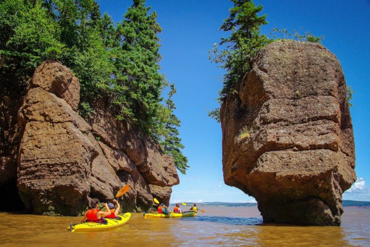 Kayaking the Hopewell Rocks in the Bay of Fundy