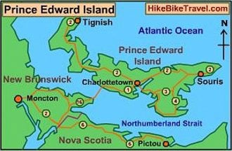 A map of Prince Edward Island