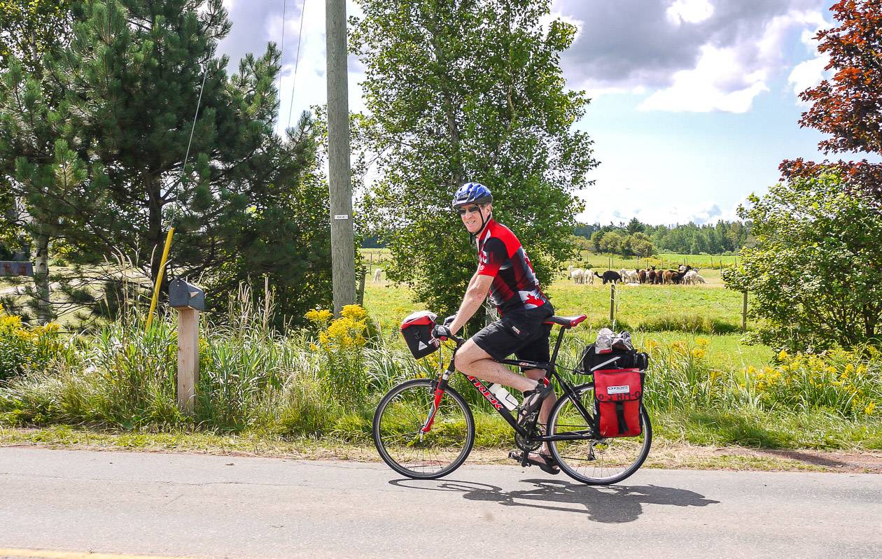 Easy cycling past farms in PEI