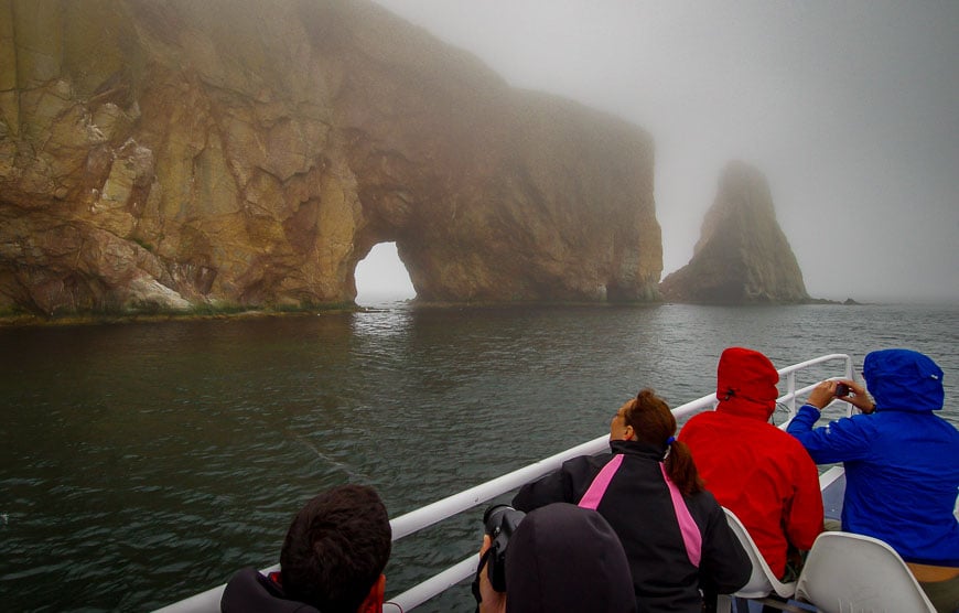 Percé Rock in the fog