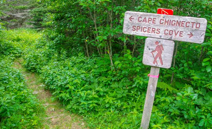 Some signage around in Cape Chignecto Park