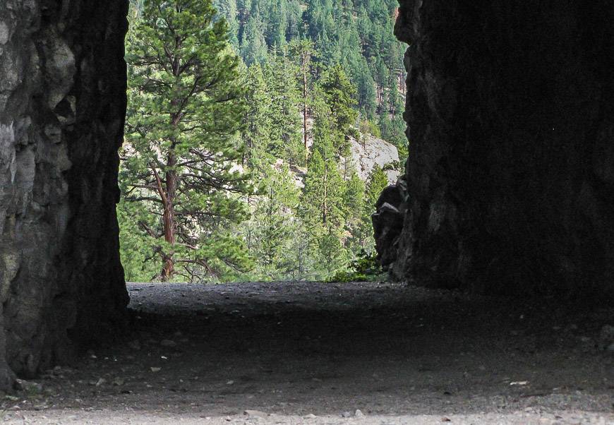 View through the tunnel closest to Penticton