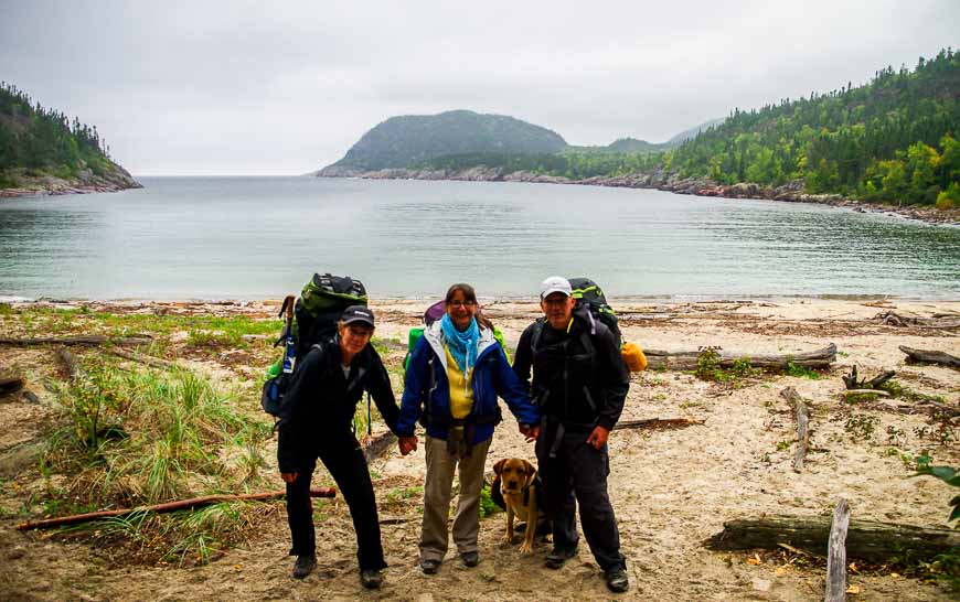 I'm the stooped one on the left starting the Coastal Trail