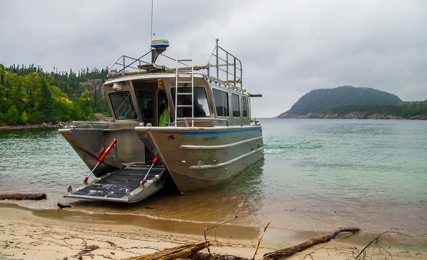 The boat on the beach at North Swallow Harbour