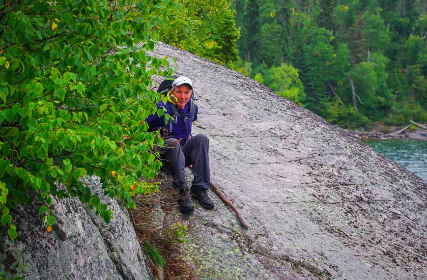 We spent a lot of time on our rears sliding down rocks on the first few days