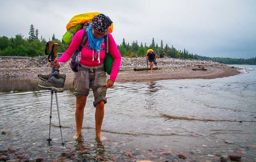 Crossing the White Gravel River