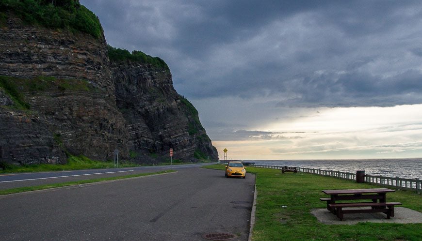 Gaspe Peninsula road trip - where there are places to pull off and enjoy a picnic