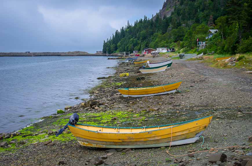 Fishing boats lined up at Dark Harbour