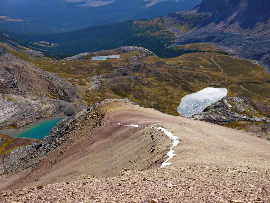 Looking down at Helen Lake