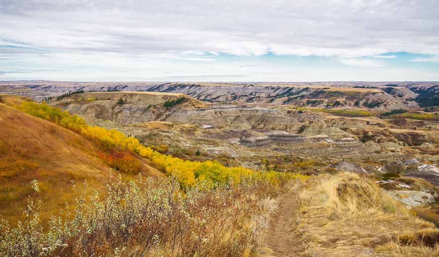 No signed hiking trails in Dry Island Buffalo Jump