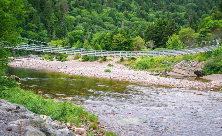 Suspension bridge over the Big Salmon River