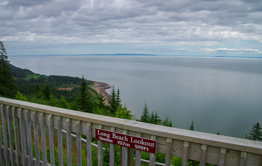 View from one of the 21 lookouts on the Fundy Trail Parkway