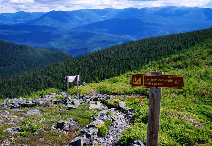 The first views from the top of Le Mont Albert