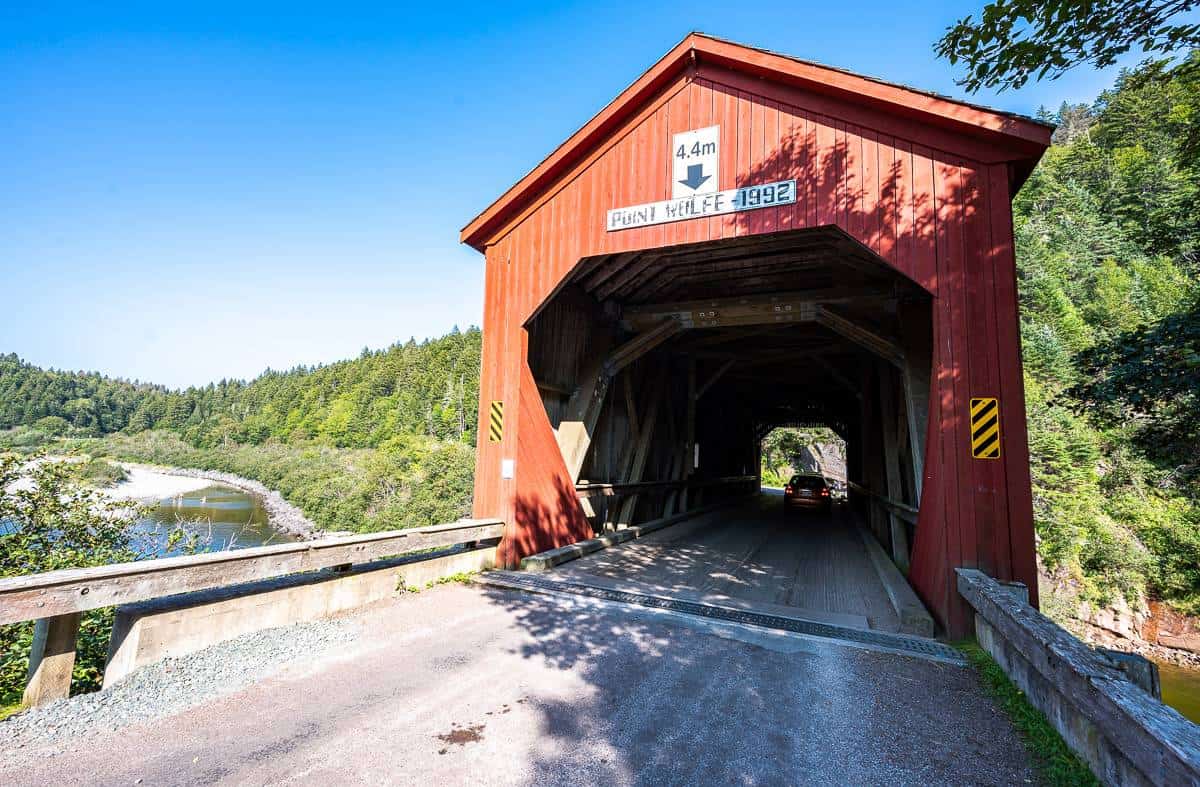 The Point Wolfe Covered Bridge in Fundy National Park