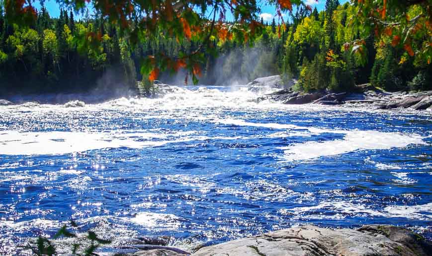 Backpacking in Pukaskwa on the Coastal Trail allows you to see Hook Falls on the White River