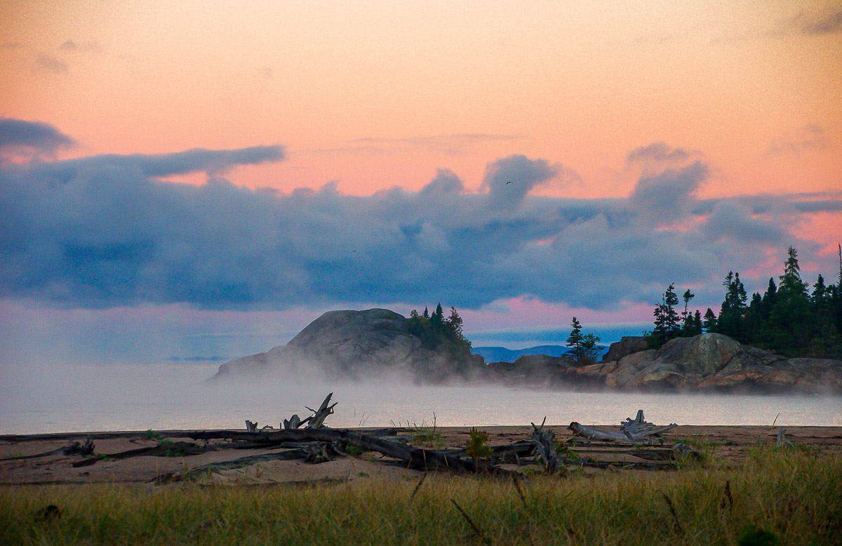 A beautiful morning on our last day backpacking in Pukaskwa