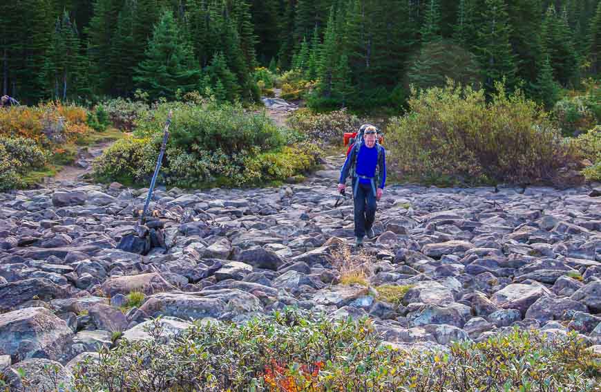 It's easy rock-hopping across the creek in September