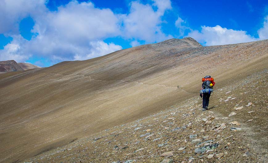 Long hike above treeline