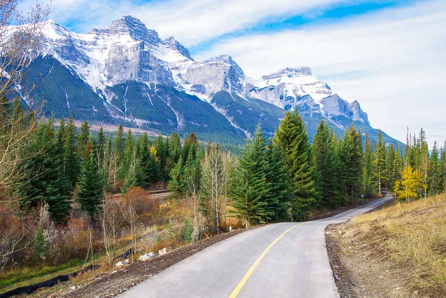 Near the start of the Legacy Trail in Canmore