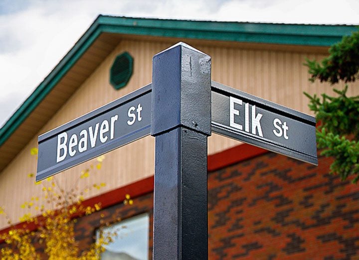 You know you're in Banff when you see street signs with names like this