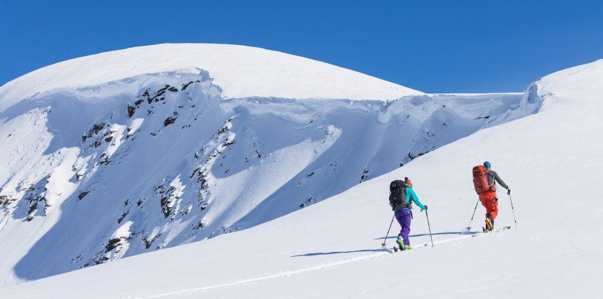 Backcountry skiing at Purcell Mountain Lodge