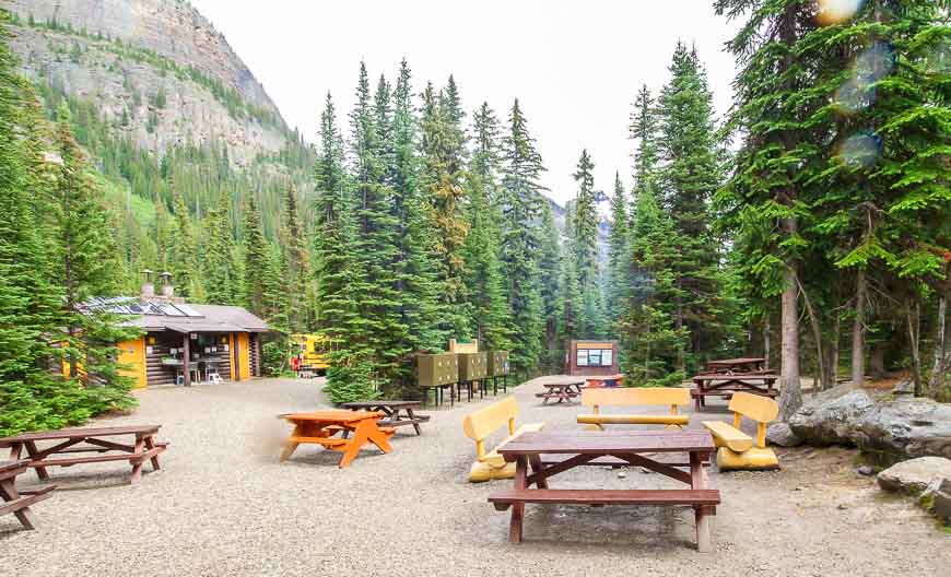 The campsite at Lake O'Hara