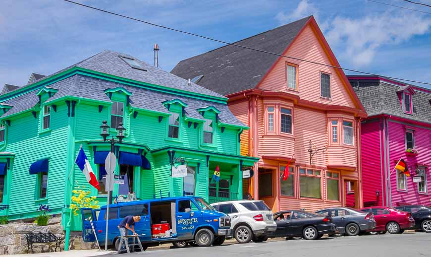 South shore Nova Scotia and the blindingly bright colours of Lunenburg houses