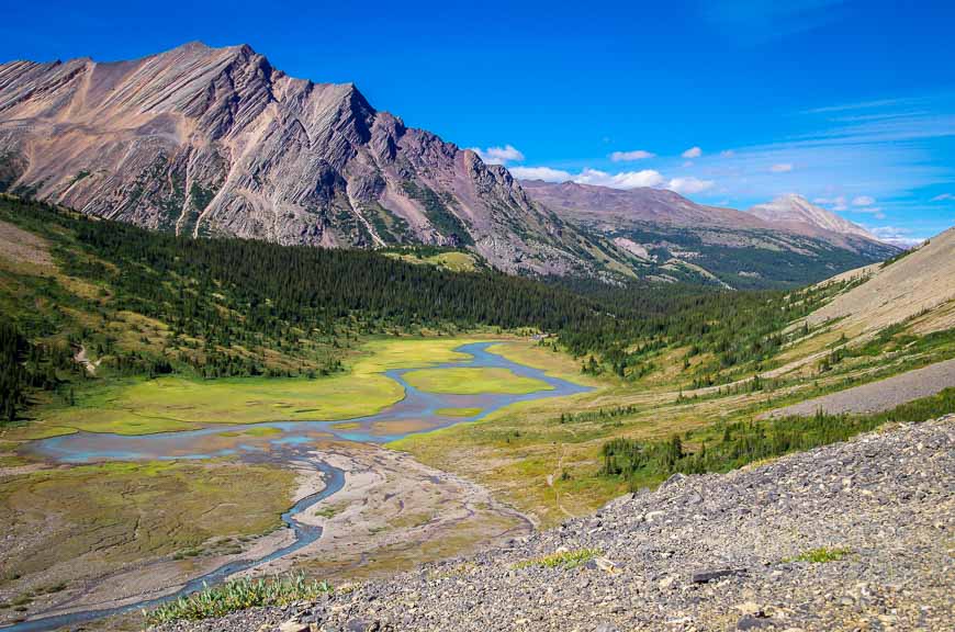 Looking down the Brazeau River Valley