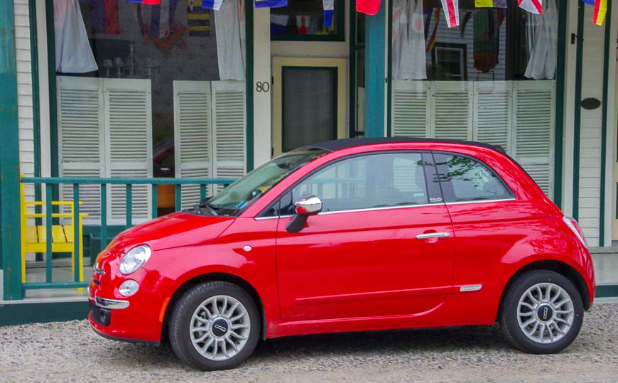 It's a squeeze getting my bike into the back of a Fiat Mini