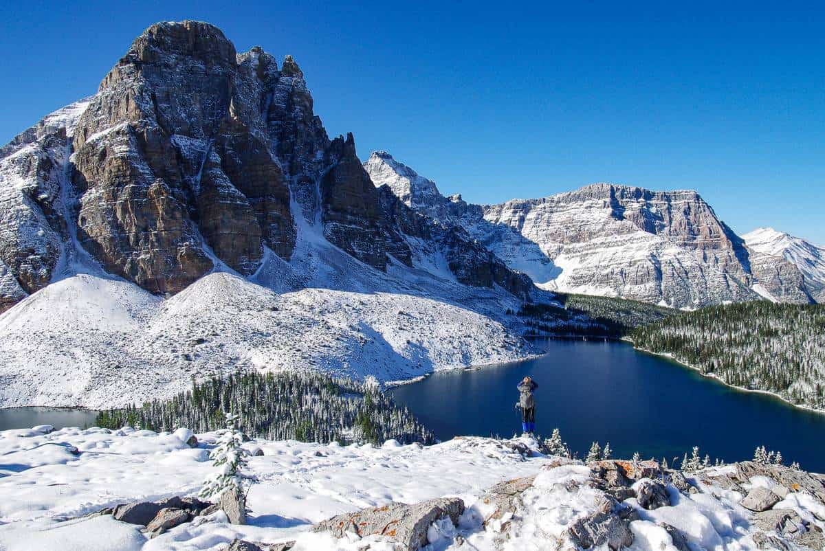 Beautiful hiking in early September after the first snow of the season