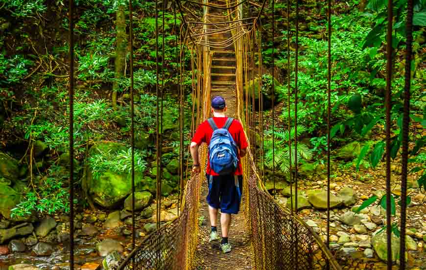 One at a time only on this rickety old bridge