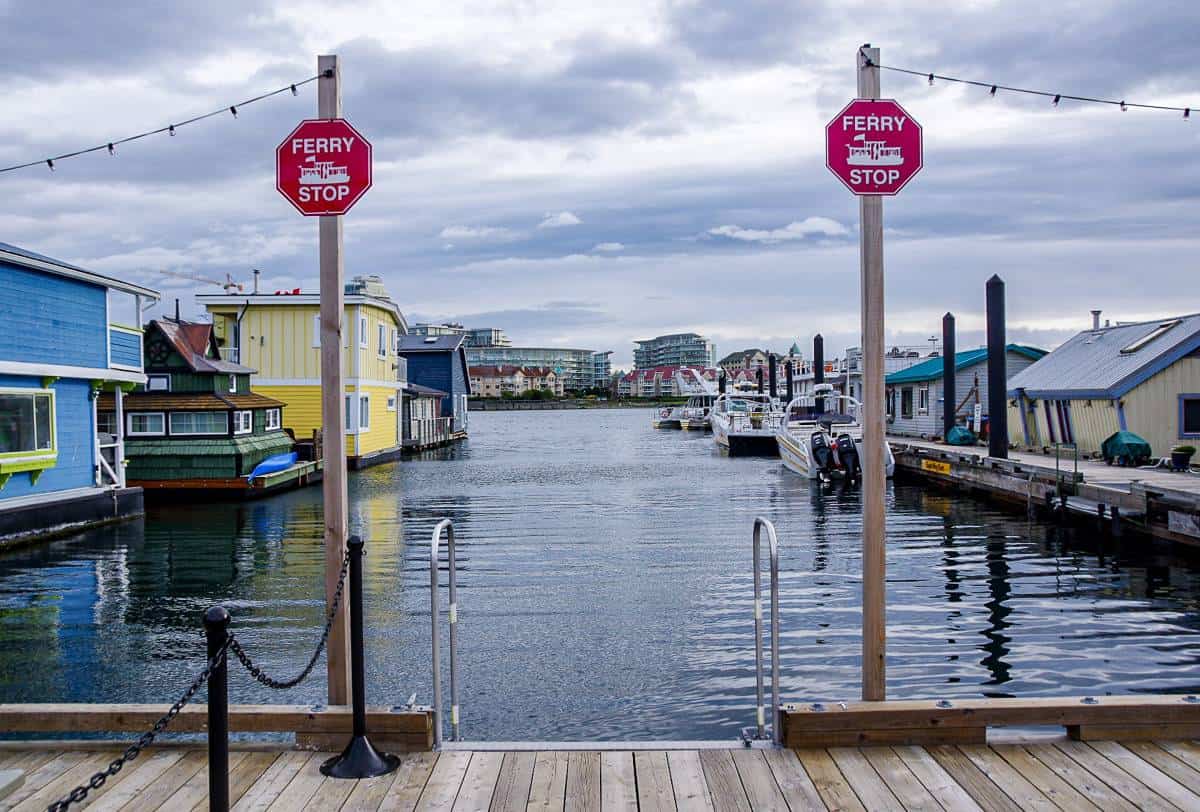 Ferry stop at Fisherman's Wharf in Victoria