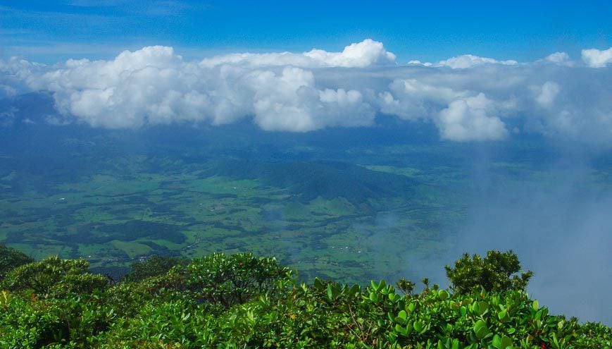 View into Nicaragua from the top of Miravalles Volcano